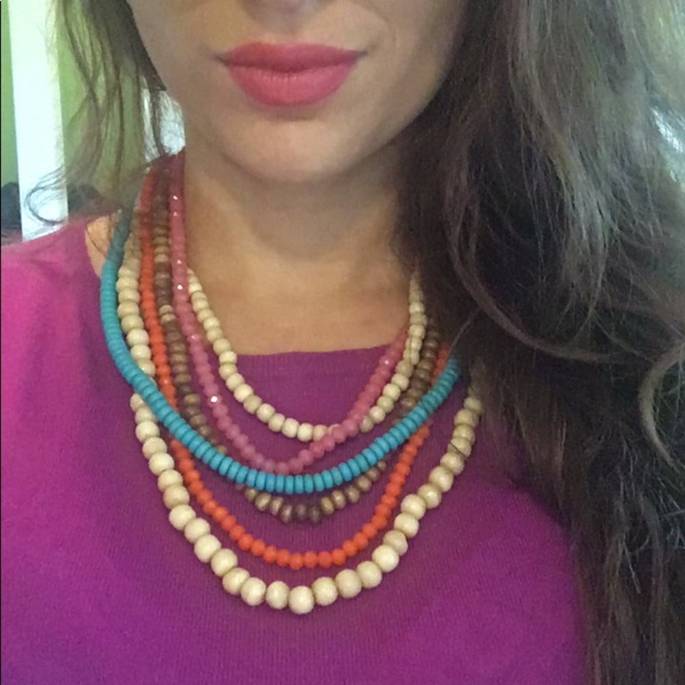 Panacer Natural stone layered necklace